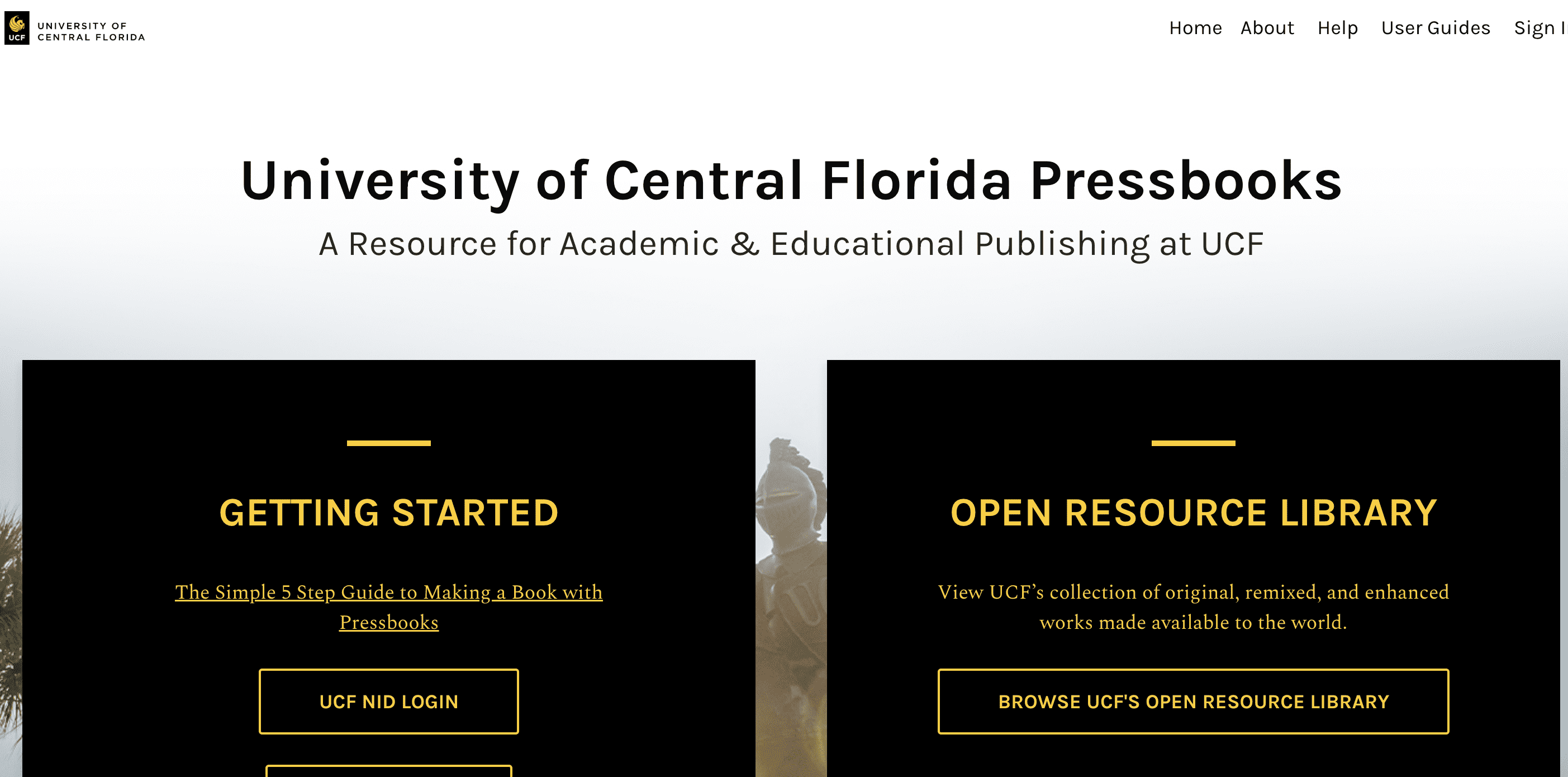 University of Central Florida Pressbooks homepage